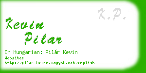 kevin pilar business card